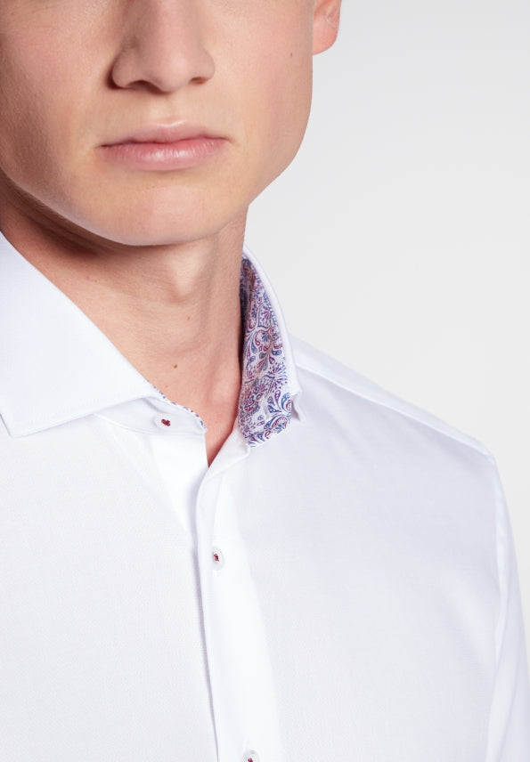 ETERNA SLIM FIT Langarm Hemd - Frosted Porcelain White - 3270-00-F142 von Eterna