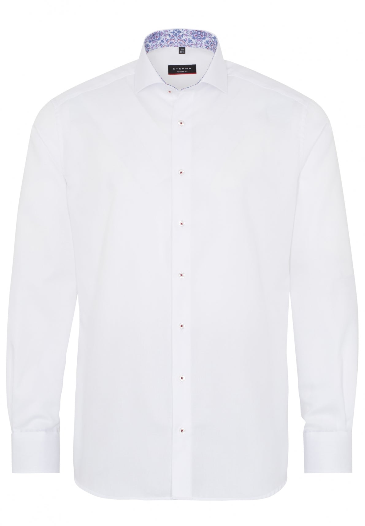 ETERNA MODERN FIT Langarm Hemd - Frosted Riviera White - 3270-00-X15V