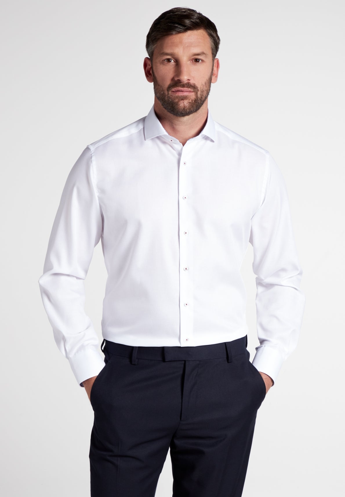 ETERNA MODERN FIT Langarm Hemd - Frosted Riviera White - 3270-00-X15V von Eterna