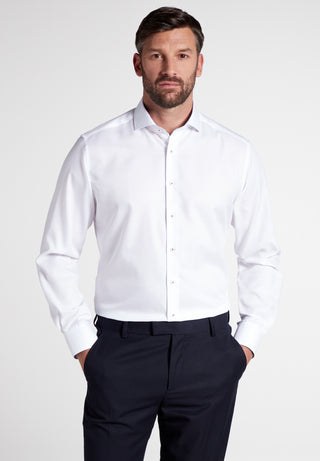 ETERNA MODERN FIT Langarm Hemd - Frosted Riviera White - 3270-00-X15V