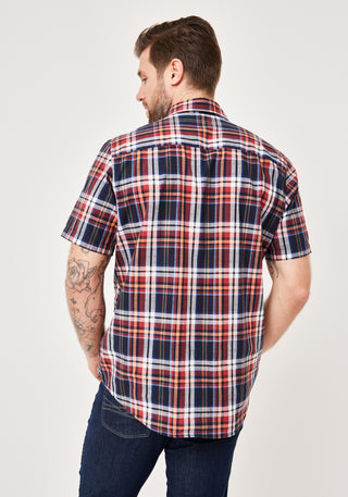 PADDOCKS Kurzarm Hemd Button Down - Cranberry Harbor Check - 33026 7465.1402