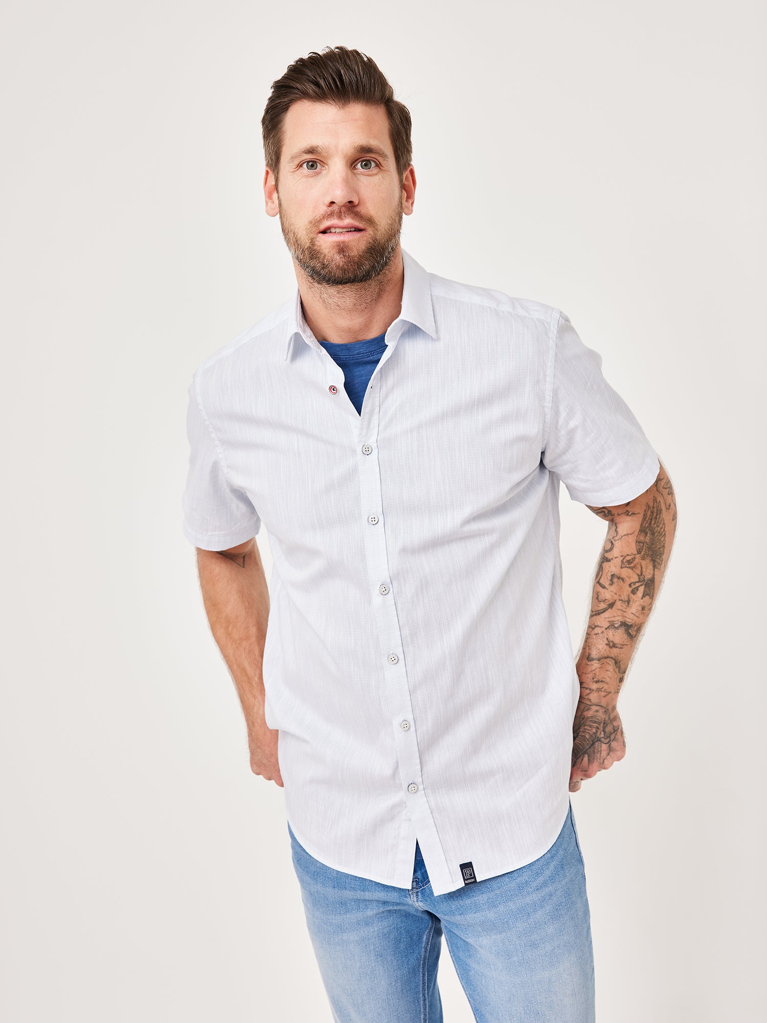 PADDOCKS Kurzarm Hemd Kent - Seafoam Dawn - 33027 7466.0634 von Paddocks