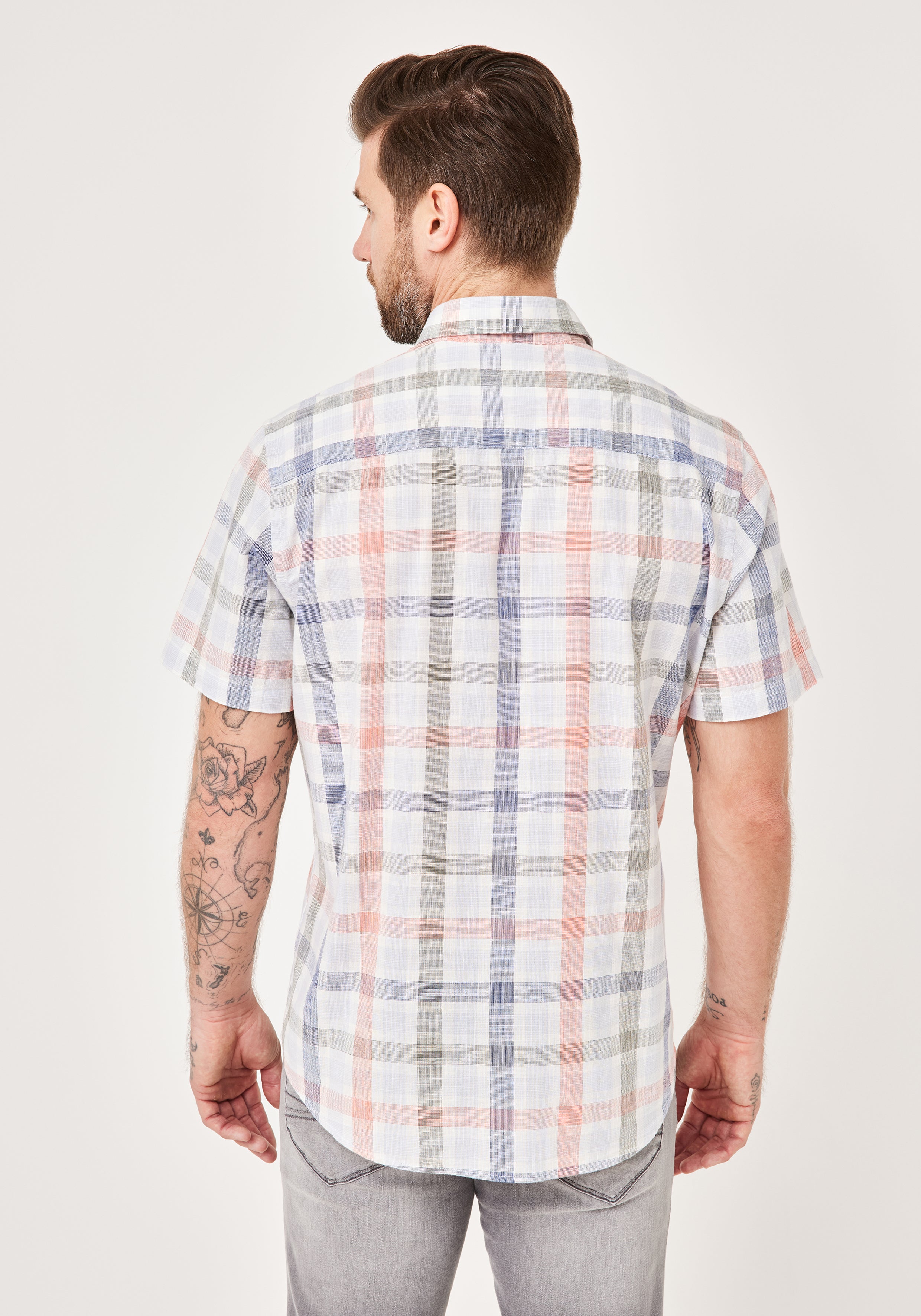 PADDOCKS Kurzarm Hemd Kent - Misty Harbor Plaid - 33027 7466.0637 von Paddocks