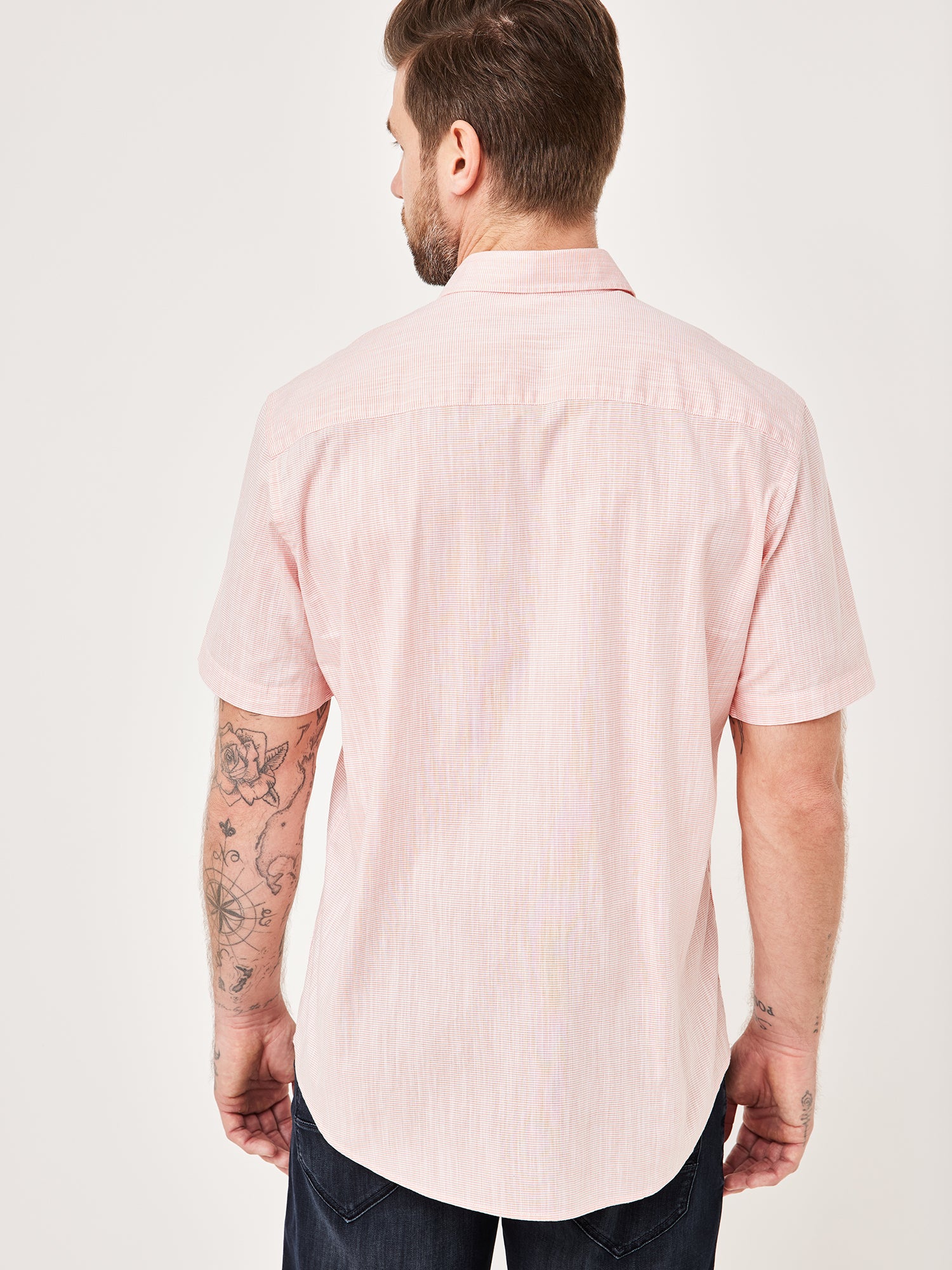 PADDOCKS Kurzarm Hemd Kent - Rose Whisper Stripe - 33027 7466.1447 von Paddocks