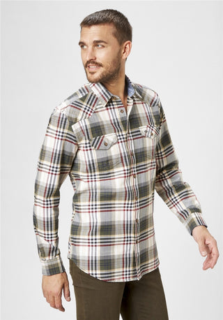 PADDOCKS Ospig Langarm Hemd - Coastal Plaid Cream - 33156 6313.0119