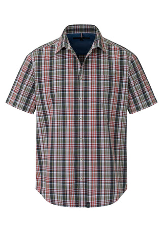 PADDOCKS Ospig Kurzarm Hemd - Evergreen Maroon - 33185 7056.2900