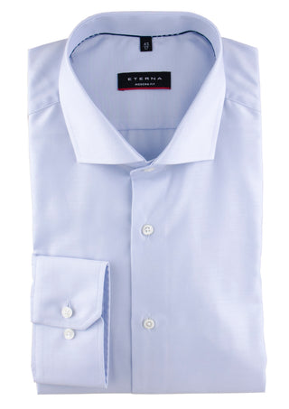 eterna modern fit chemise à manches longues Cool Fit bleu clair 3340-10-x17v