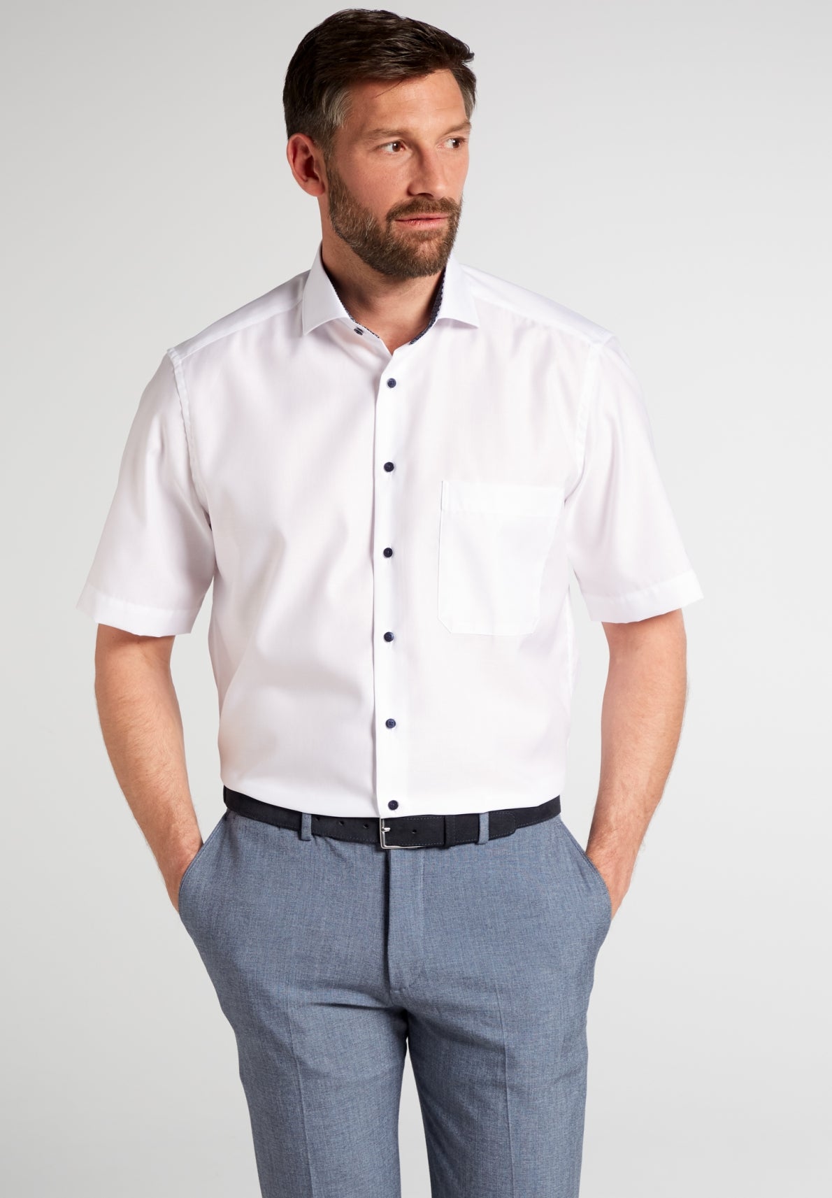 ETERNA COMFORT FIT Kurzarm Hemd - Pearl White - 3340-00-K14V von Eterna