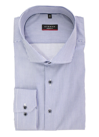 ETERNA MODERN FIT Langarm Hemd - Coastal Pinstripe - 3341-16-X17V