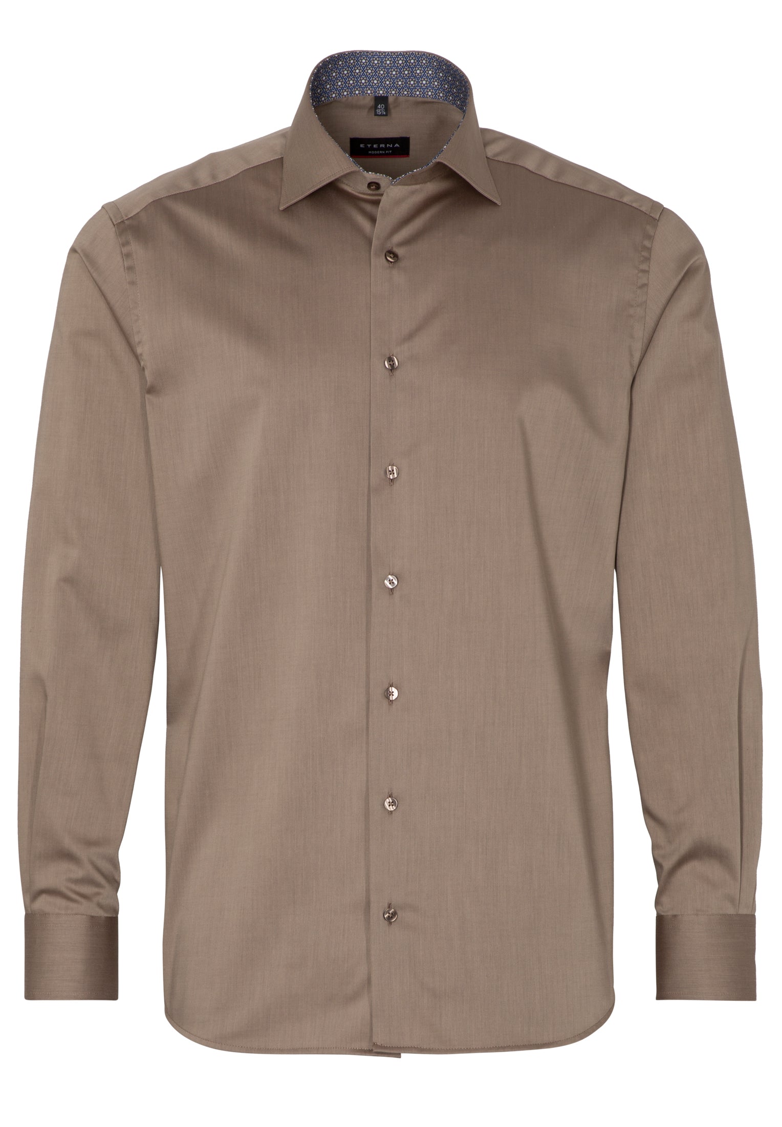 ETERNA MODERN FIT Langarm Hemd - Sandstone Haze - 3368-24-X14K