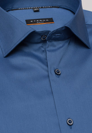 ETERNA Slim Fit Performance Shirt - Ocean Steel Blue - 3377-07-F170