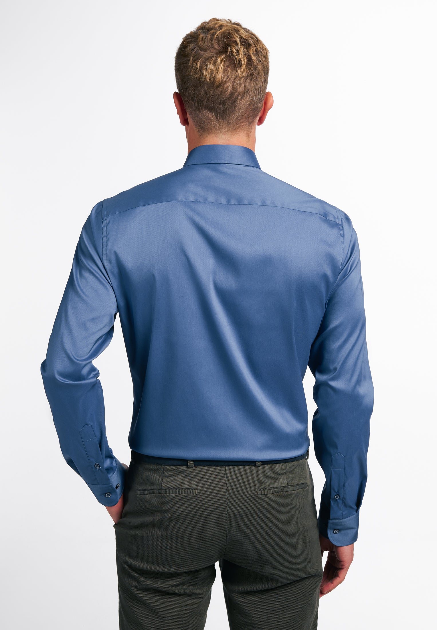 ETERNA Slim Fit Performance Shirt - Ocean Steel Blue - 3377-07-F170 von Eterna