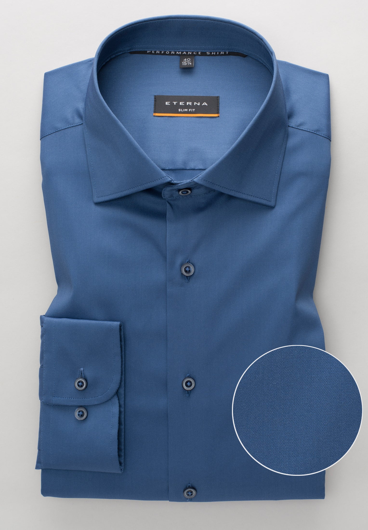 ETERNA Slim Fit Performance Shirt - Ocean Steel Blue - 3377-07-F170 von Eterna