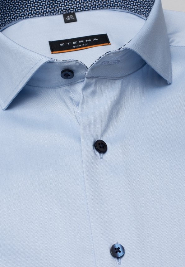 ETERNA Slim Fit Performance Shirt Langarm Hemd - Sky Harbor Light - 3377-12-F142 von Eterna