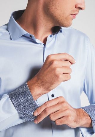 ETERNA Slim Fit Performance Shirt Langarm Hemd - Sky Harbor Light - 3377-12-F142