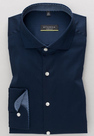 ETERNA SUPER SLIM FIT Performance Shirt Langarm Hemd - Midnight Navy Glow - 3377-19-Z142