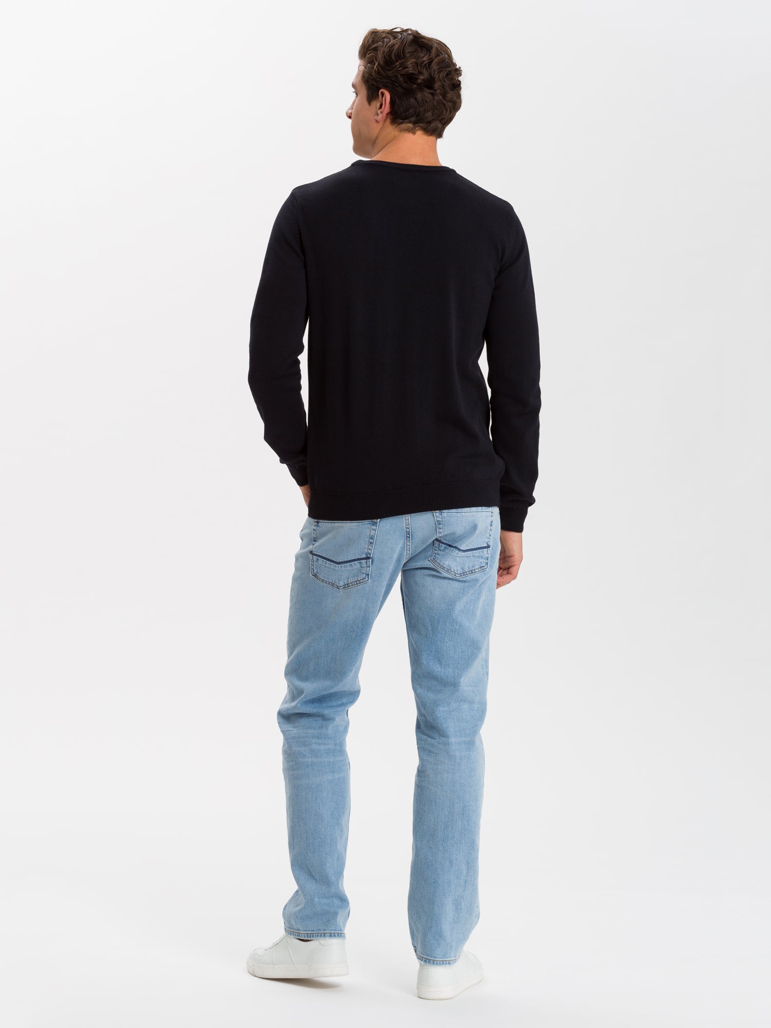 CROSS JEANS Strickpullover Rundhals - Midnight Ink - 34156-020 von Cross Jeans