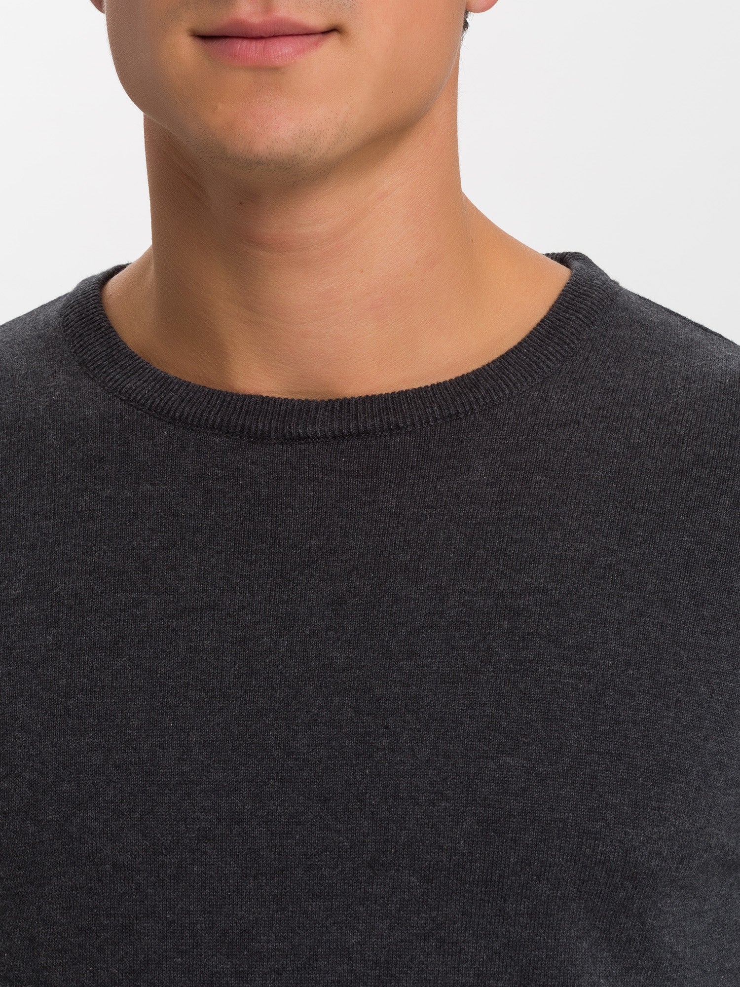 CROSS JEANS Strickpullover - Charcoal Mist - 34156-021 von Cross Jeans