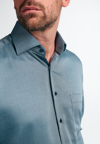ETERNA MODERN FIT Langarm Hemd - Harbor Mist Teal - 3475-07-X19K
