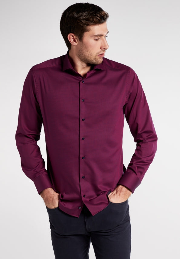 ETERNA MODERN FIT Langarm Hemd - Berry Plum Dusk - 3680-56-X17V