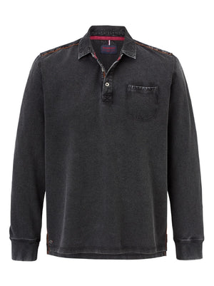 PADDOCKS LONGSLEEVE POLO Pullover/Longsleeve - Midnight Speckle - 38116 6344.0810
