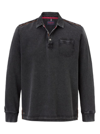 PADDOCKS LONGSLEEVE POLO Pullover/Longsleeve - Midnight Speckle - 38116 6344.0810