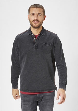 PADDOCKS LONGSLEEVE POLO Pullover/Longsleeve - Midnight Speckle - 38116 6344.0810