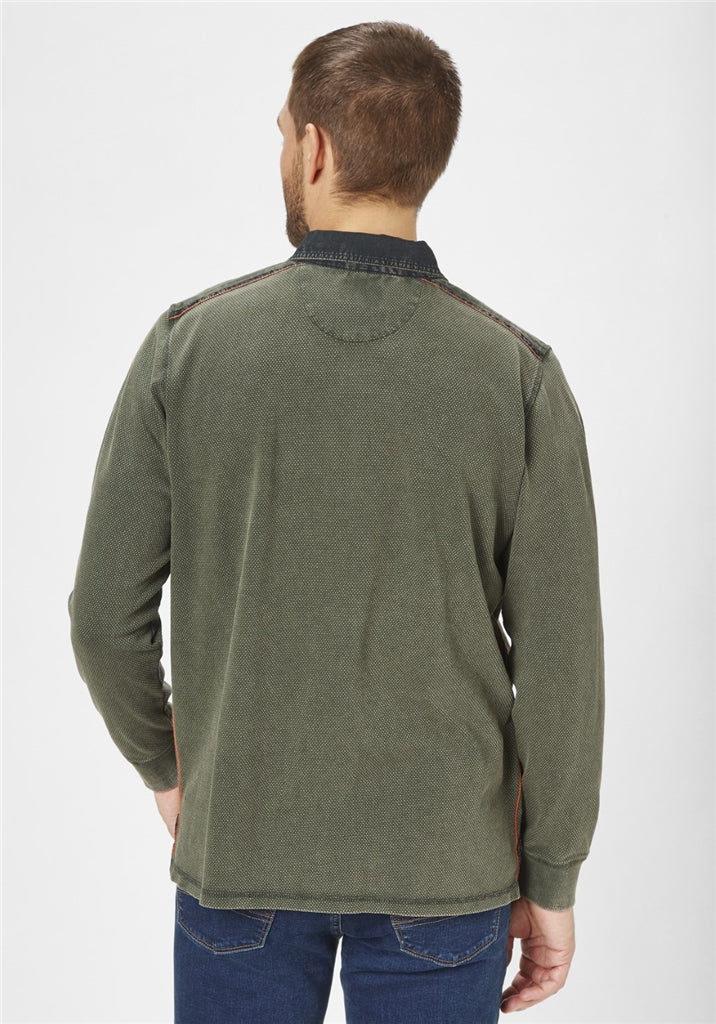PADDOCKS Ospig Ospig Longsleeve Polo - Moss Sprig Green - 38116 6344.1905 von Paddocks