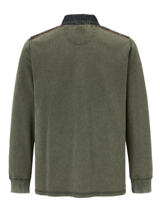 PADDOCKS Ospig Ospig Longsleeve Polo - Moss Sprig Green - 38116 6344.1905