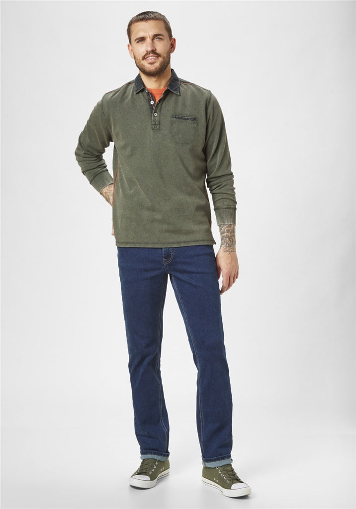 PADDOCKS Ospig Ospig Longsleeve Polo - Moss Sprig Green - 38116 6344.1905 von Paddocks