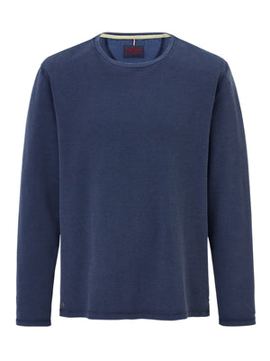 PADDOCKS Longsleeve Rundhals - Midnight Indigo Blue - 38118 6345.0836