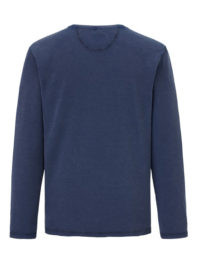 PADDOCKS Longsleeve Rundhals - Midnight Indigo Blue - 38118 6345.0836