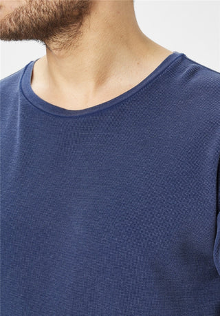 PADDOCKS Longsleeve Rundhals - Midnight Indigo Blue - 38118 6345.0836