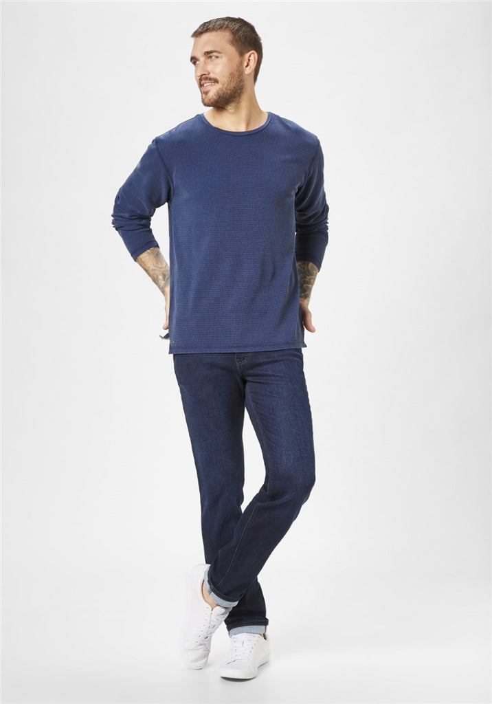 PADDOCKS Longsleeve Rundhals - Midnight Indigo Blue - 38118 6345.0836 von Paddocks