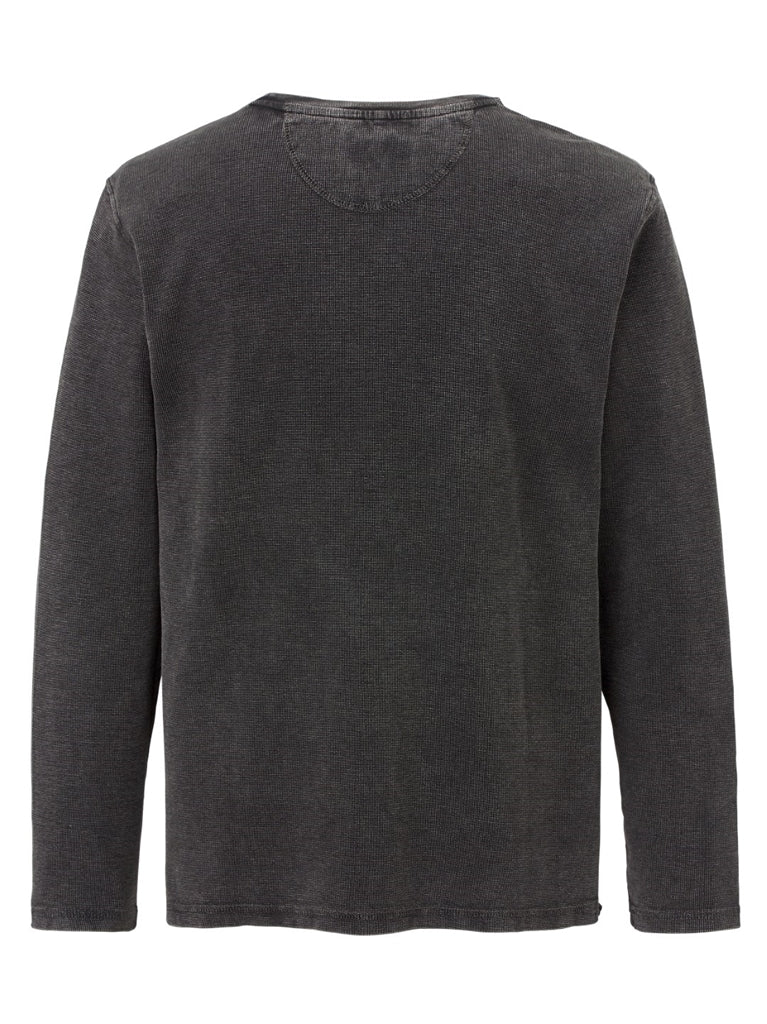 PADDOCKS Ospig Longsleeve Rundhals - Midnight Charcoal - 38118 6345.1200