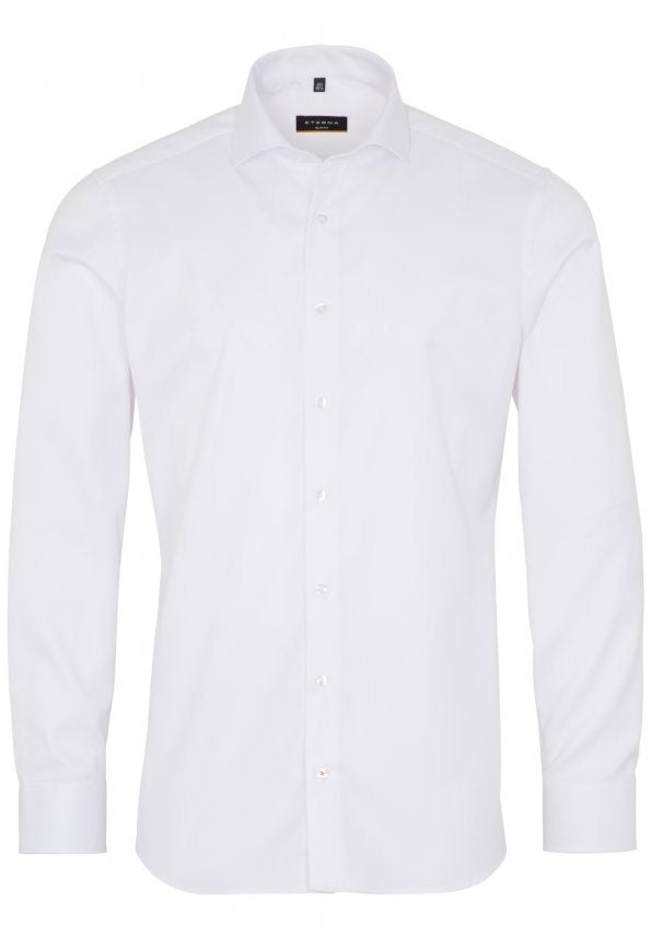 ETERNA SLIM FIT Langarm Hemd - Glacier White Twill - 3929-00-F182