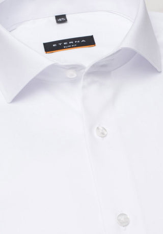 ETERNA SLIM FIT Langarm Hemd - Glacier White Twill - 3929-00-F182
