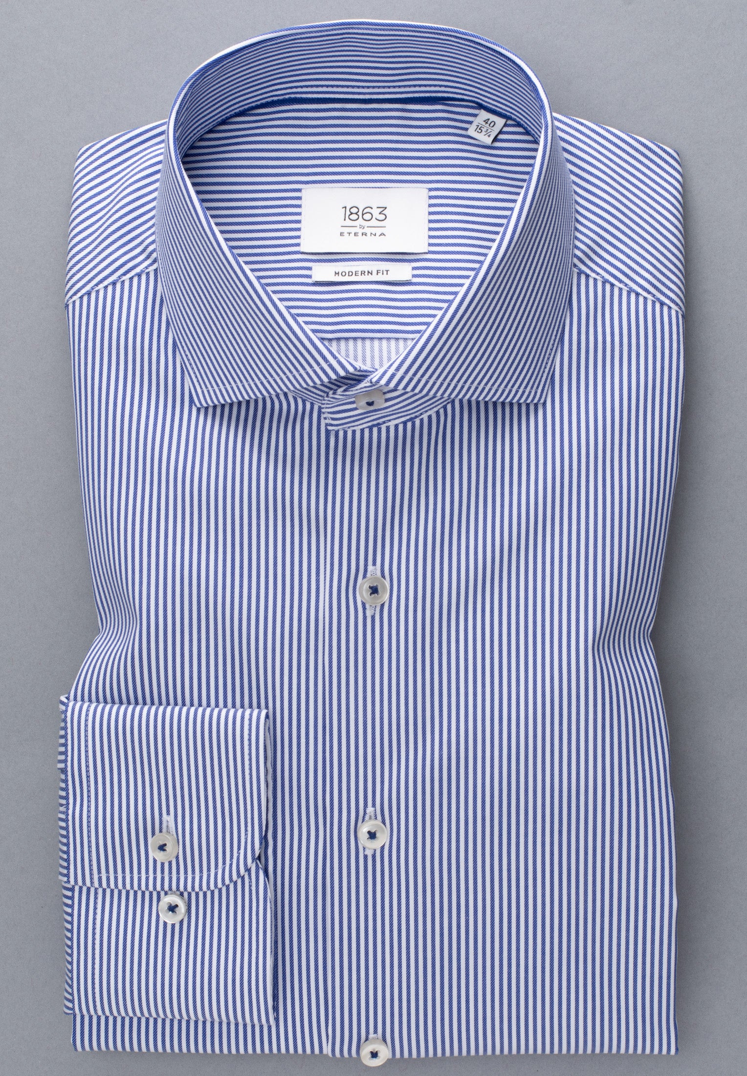 ETERNA 1863 Modern Fit Langarm Hemd - Coastline Sky Blue - 3961-16-X682 von Eterna