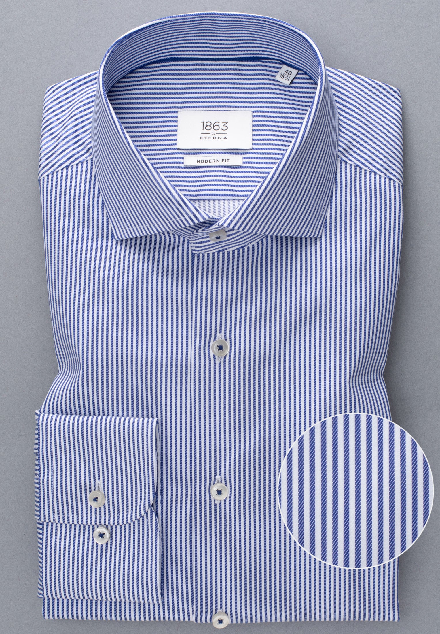 ETERNA 1863 Modern Fit Langarm Hemd - Coastline Sky Blue - 3961-16-X682 von Eterna