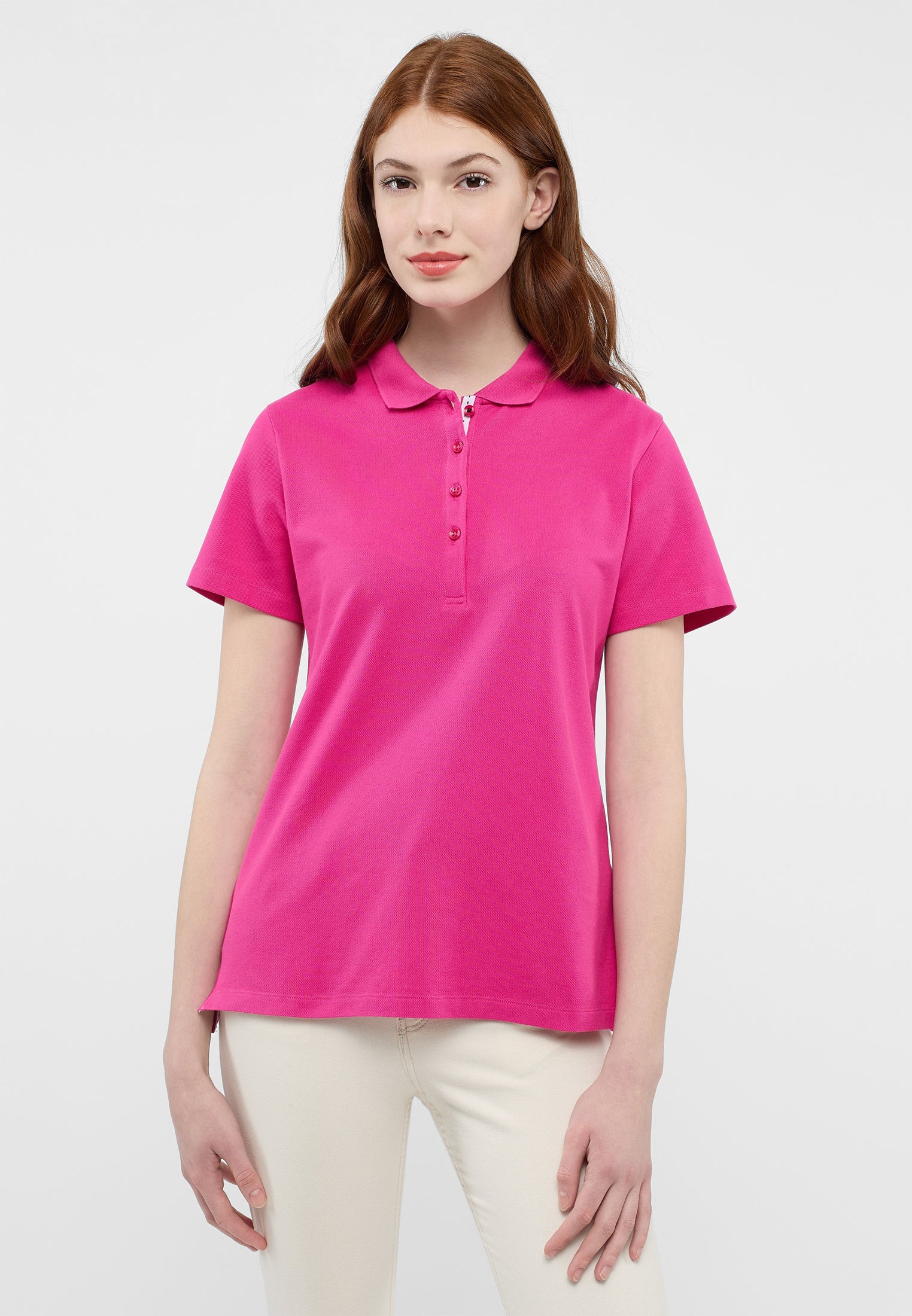 ETERNA Regular Fit Poloshirt - Raspberry Glow Pink - 5536-52-H530