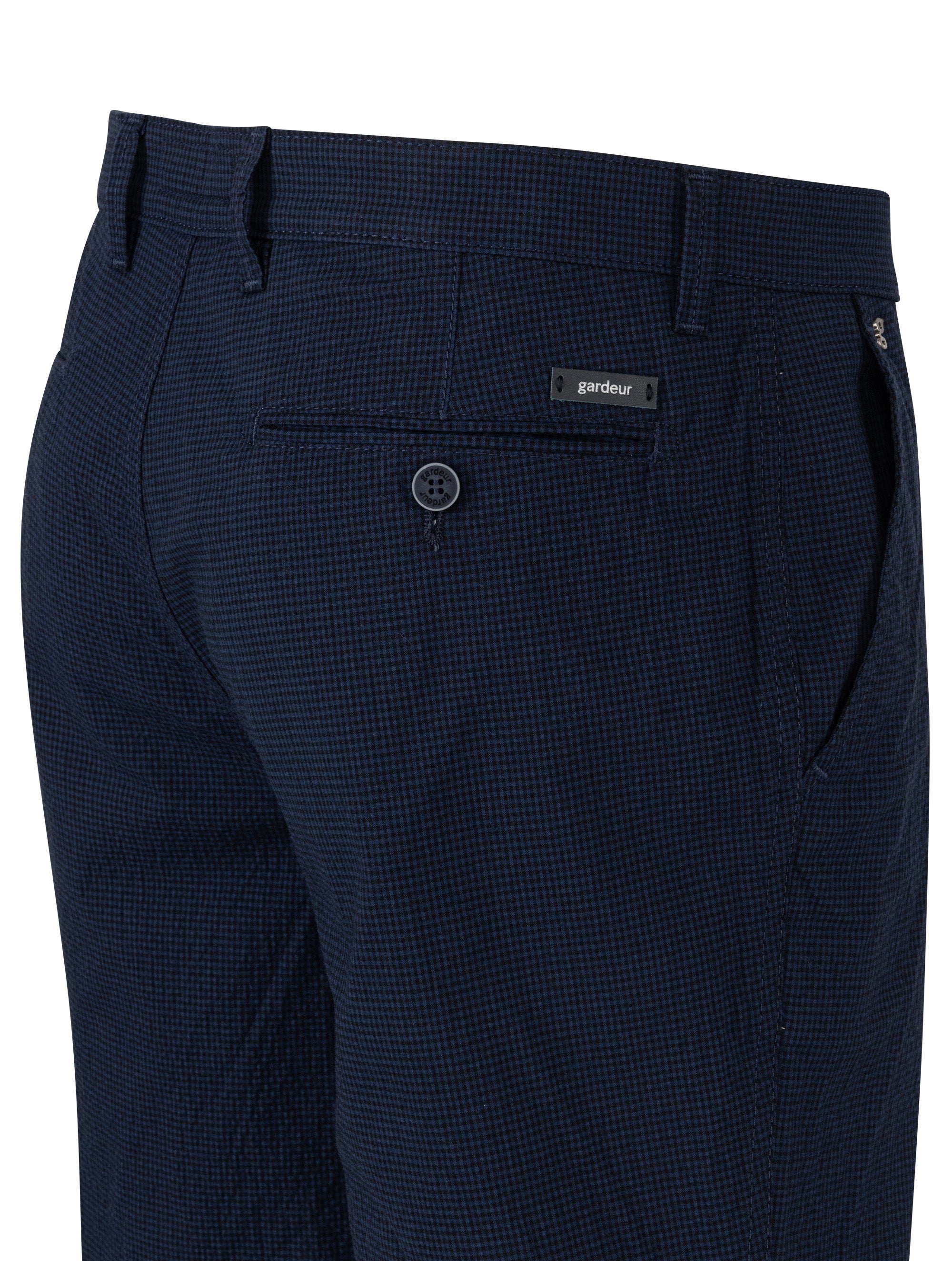 ATELIER GARDEUR JASPER-S Chino-Shorts - Midnight Check Blue - JASPER-S-888-229031-1069 von Atelier Gardeur