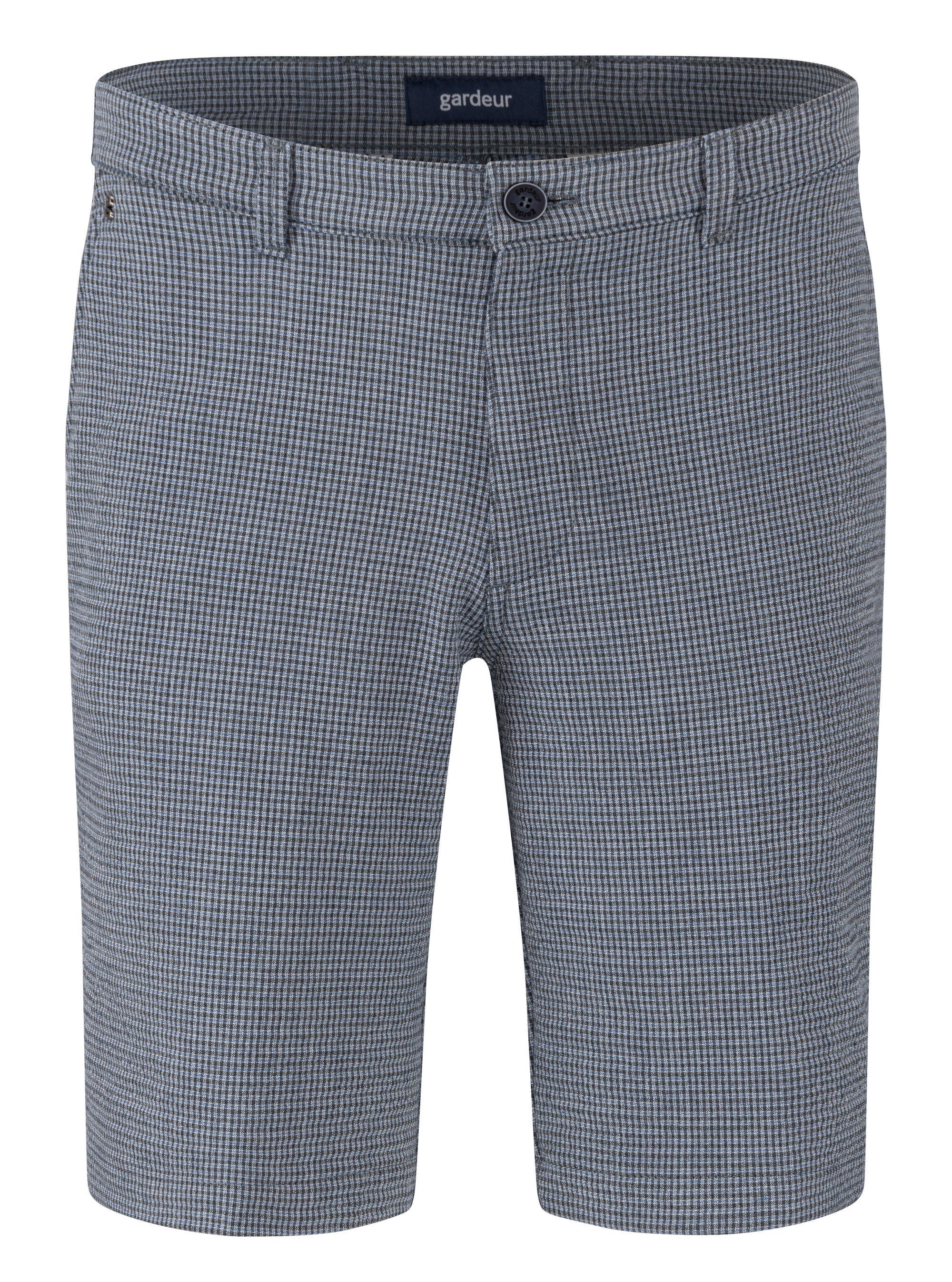 ATELIER GARDEUR Jasper Bermuda Shorts - Slate Check Blue - JASPER-S-888-220201-2064
