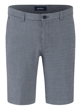 ATELIER GARDEUR Jasper Bermuda Shorts - Slate Check Blue - JASPER-S-888-220201-2064