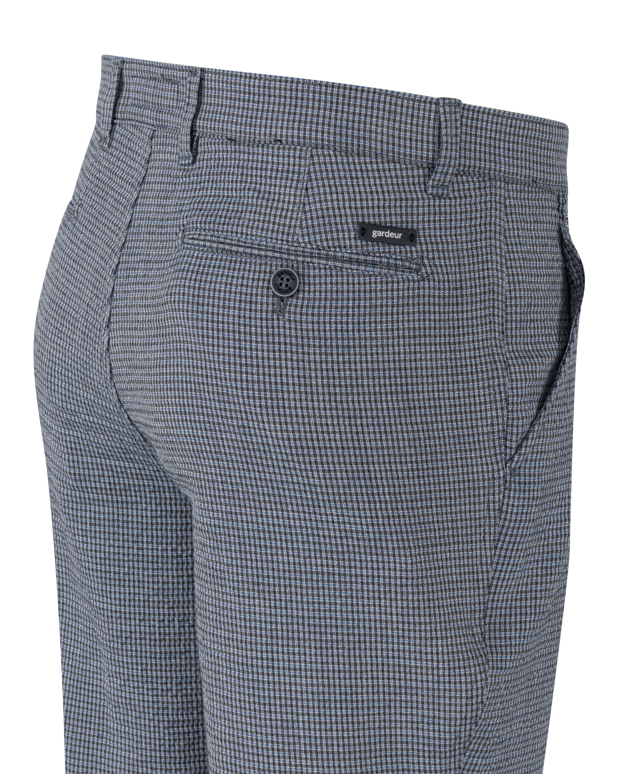 ATELIER GARDEUR Jasper Bermuda Shorts - Slate Check Blue - JASPER-S-888-220201-2064 von Atelier Gardeur