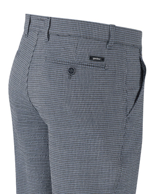 ATELIER GARDEUR Jasper Bermuda Shorts - Slate Check Blue - JASPER-S-888-220201-2064
