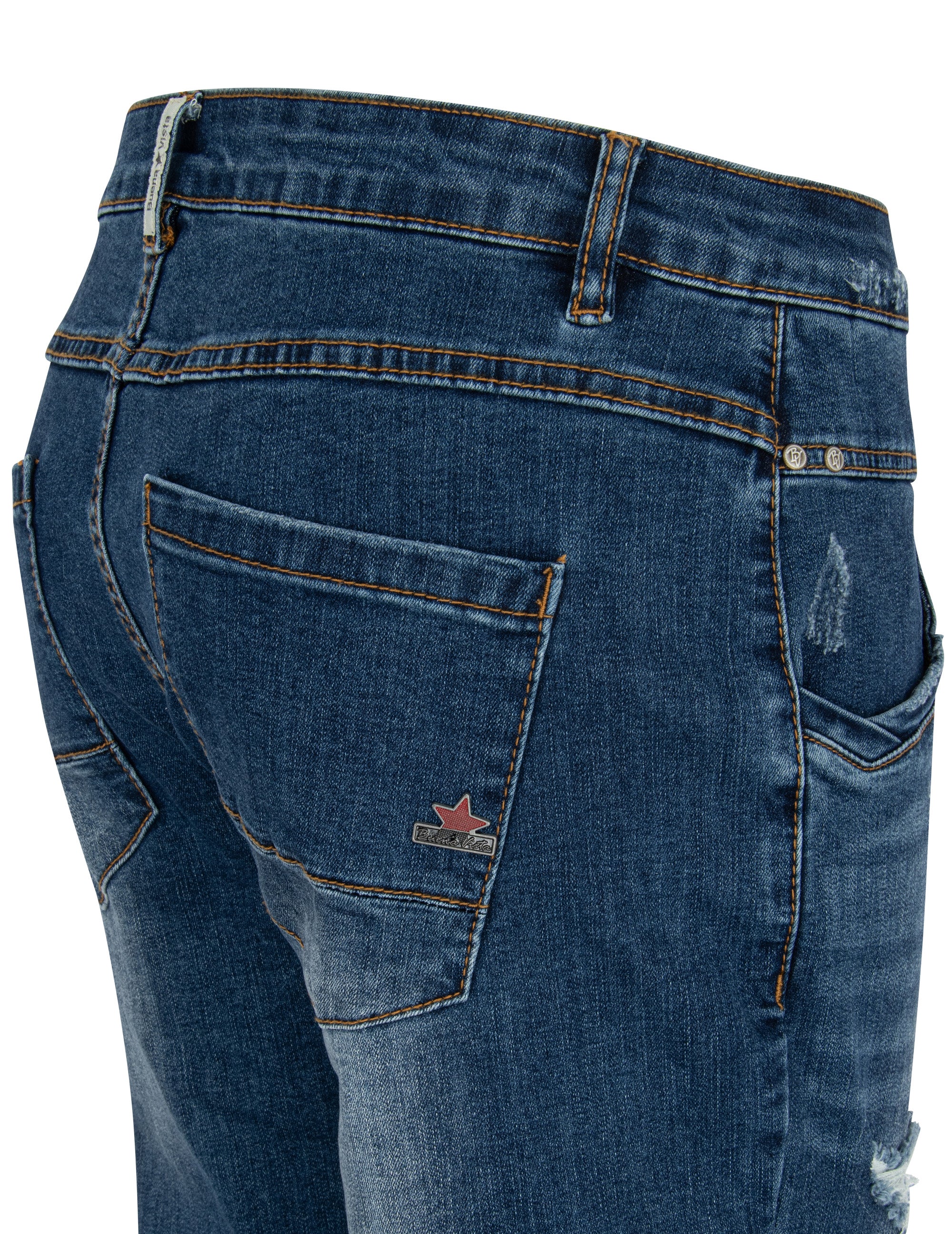 BUENA VISTA ANNA C 7/8 STRAIGHT destroyed repair Jeans - Harbor Rinse Blue - 2409 B5859 369 D.7622 von Buena Vista