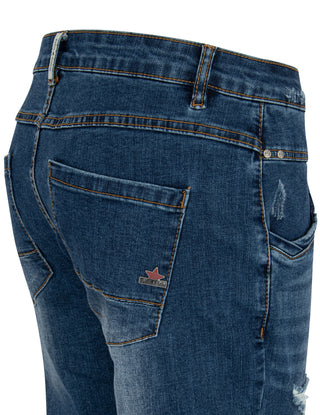 BUENA VISTA ANNA C 7/8 STRAIGHT destroyed repair Jeans - Harbor Rinse Blue - 2409 B5859 369 D.7622