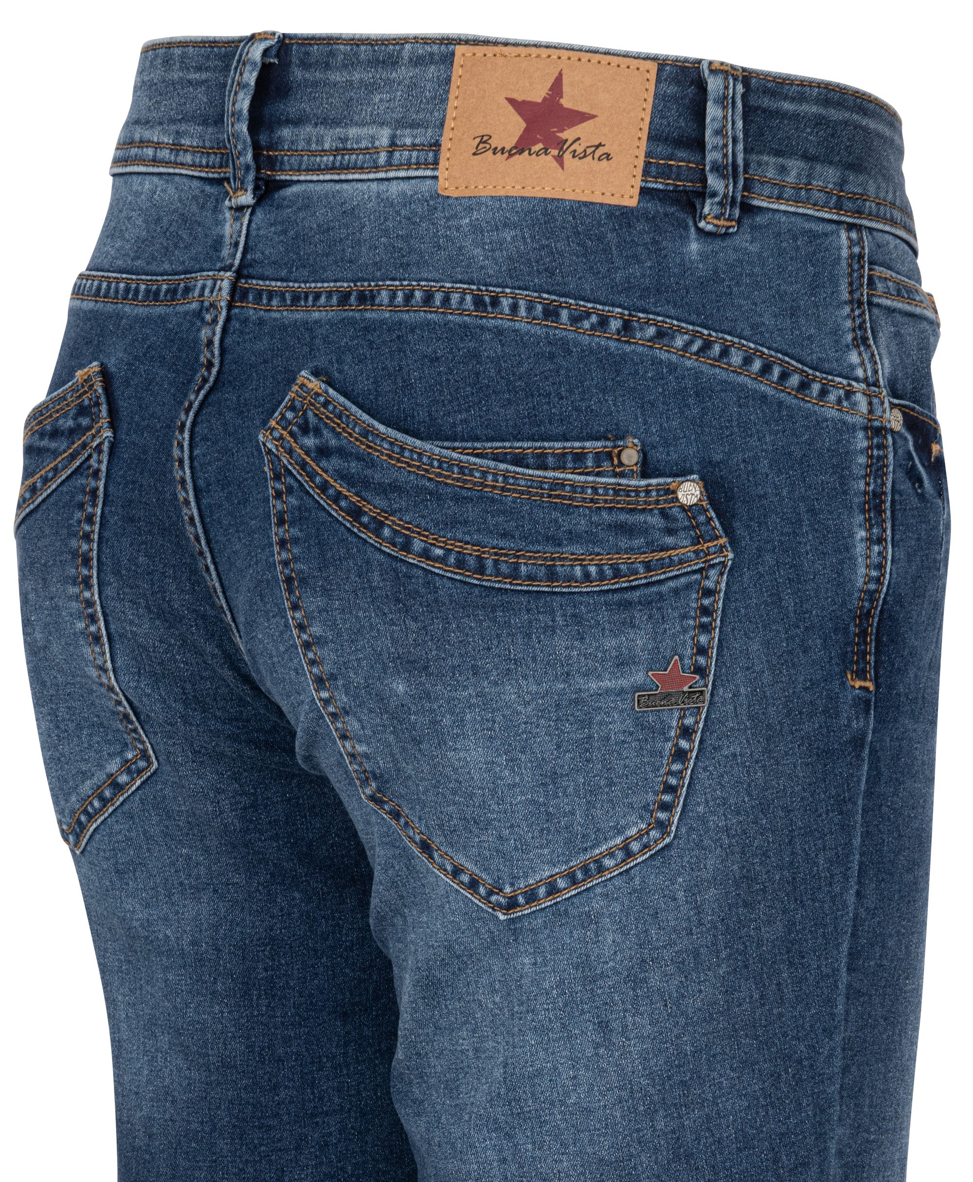 BUENA VISTA MALIBU SHORT mid stone BV B5025 370.2519 - Stretch Denim von Buena Vista