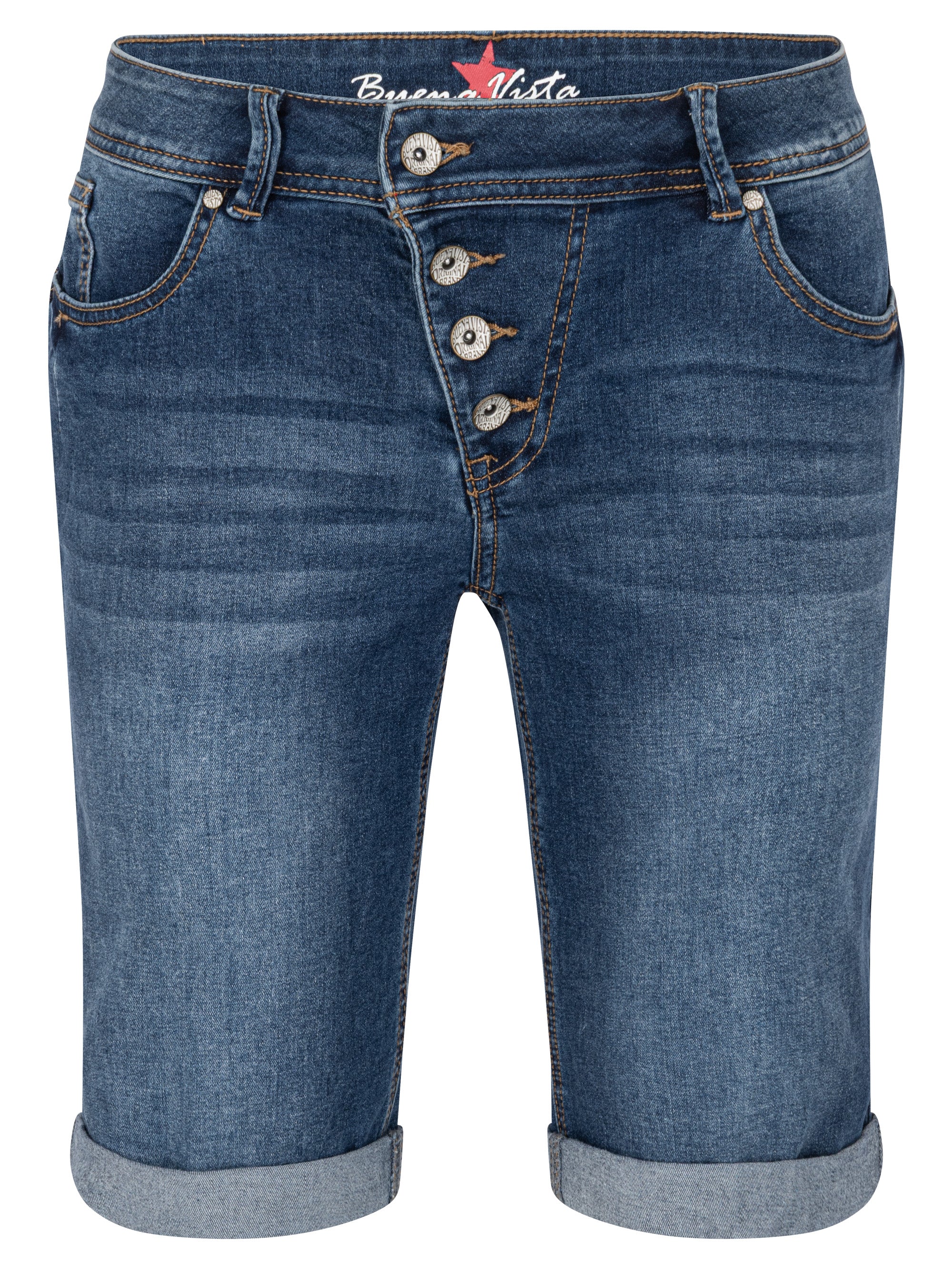 BUENA VISTA MALIBU SHORT mid stone BV B5025 370.2519 - Stretch Denim von Buena Vista