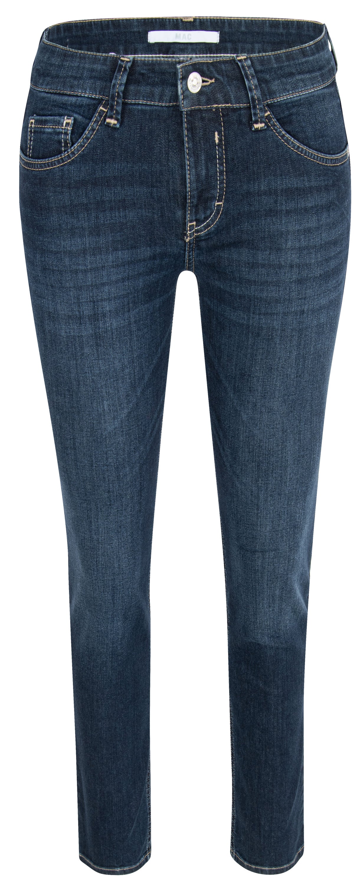MAC CARRIE PIPE Straight Jeans - Dusk Indigo Blue - 5954-90-0380L-D845